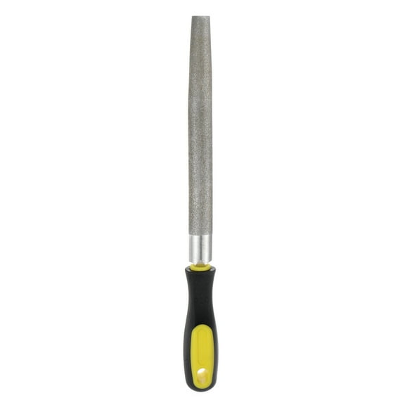 Uxcell Diamond Coated File 8 Inch 80 Grits Half Round Files Tools with Plastic Handle for Metal Glass Stone Grinding