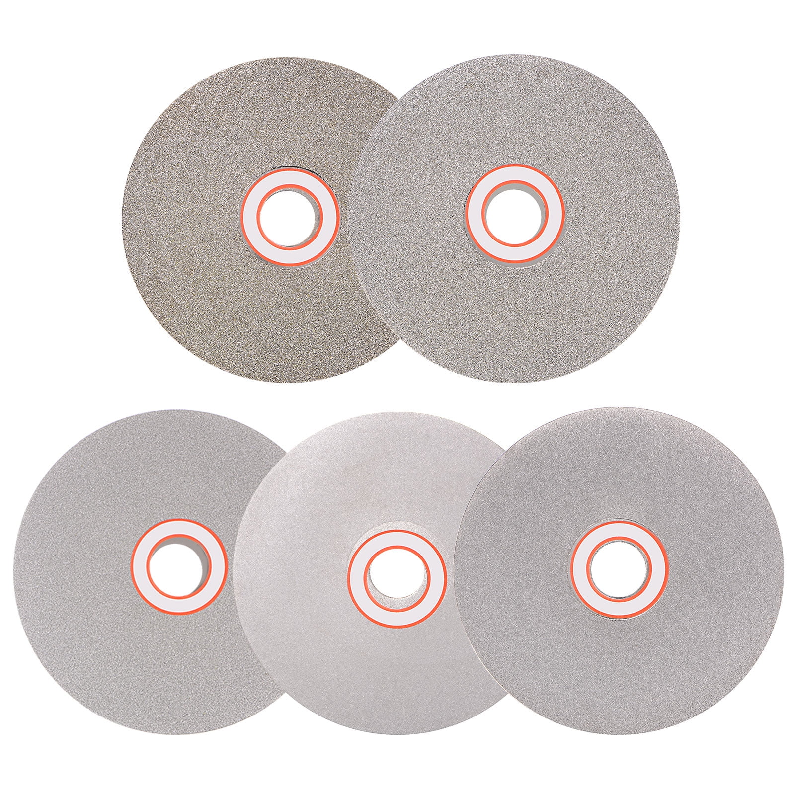 Uxcell Diamond Flat Lap Disc Set 4" x 5/8" Arbor 80/120/240/320 Grit