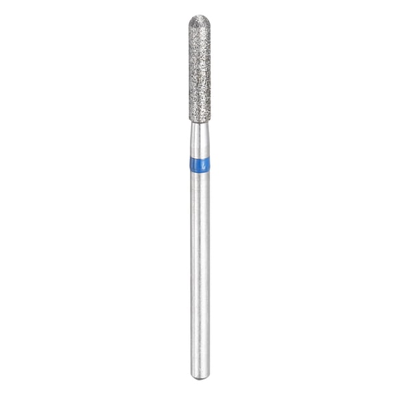 Uxcell Diamond Grinding Bit, 120-140 Grit 2.6mm Cylindrical Ball Head Dia Stone Sanding Drill Bit 3/32" Shank Rotary Tool Accessory for Jewelry Ceramic Nail Grind Polish Engrave
