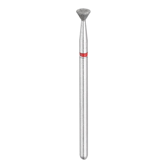 Uxcell Diamond Grinding Bit, 200-230 Grit 4mm Inverted Cone Head Dia Stone Sanding Drill Bits 3/32" Shank Rotary Tool Accessory for Ceramic Glass Nail Jewelry Grind Polish Engrave