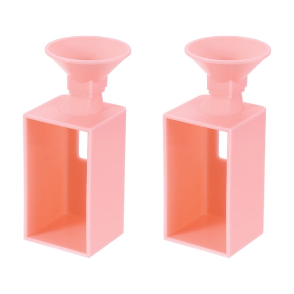 Uxcell Diamond-Painting Funnel, 2 Pack Portable Art Funnel Diamond-Painting Organizer Tool for Round Containers Easy Transfer Storage DIY Crafts Accessories for Art Decor, Pink