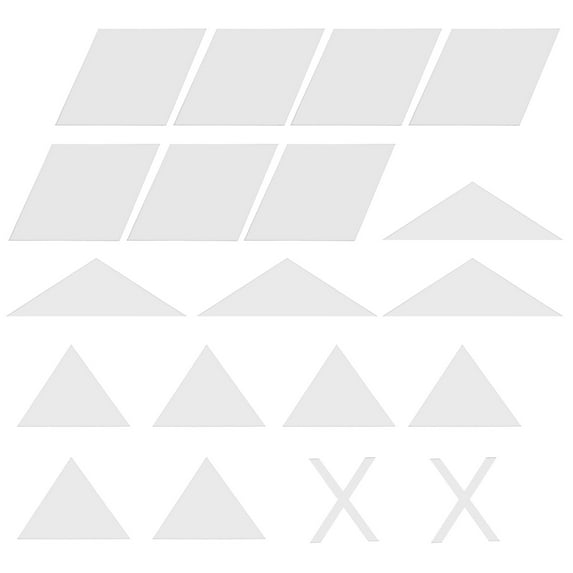 Uxcell Diamond Shape Mirror Tiles, 17Pcs Wall Rhombus Acrylic Mirror Self-Adhesive Mini Mirror Sheets Decor (Silver)