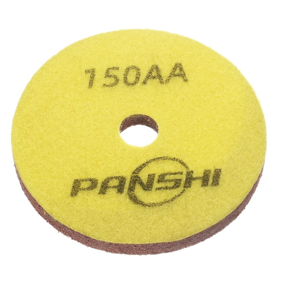 Uxcell Diamond Sponge Fiber Polishing Pad 5" 150 Grit Polish Pad Yellow Brown