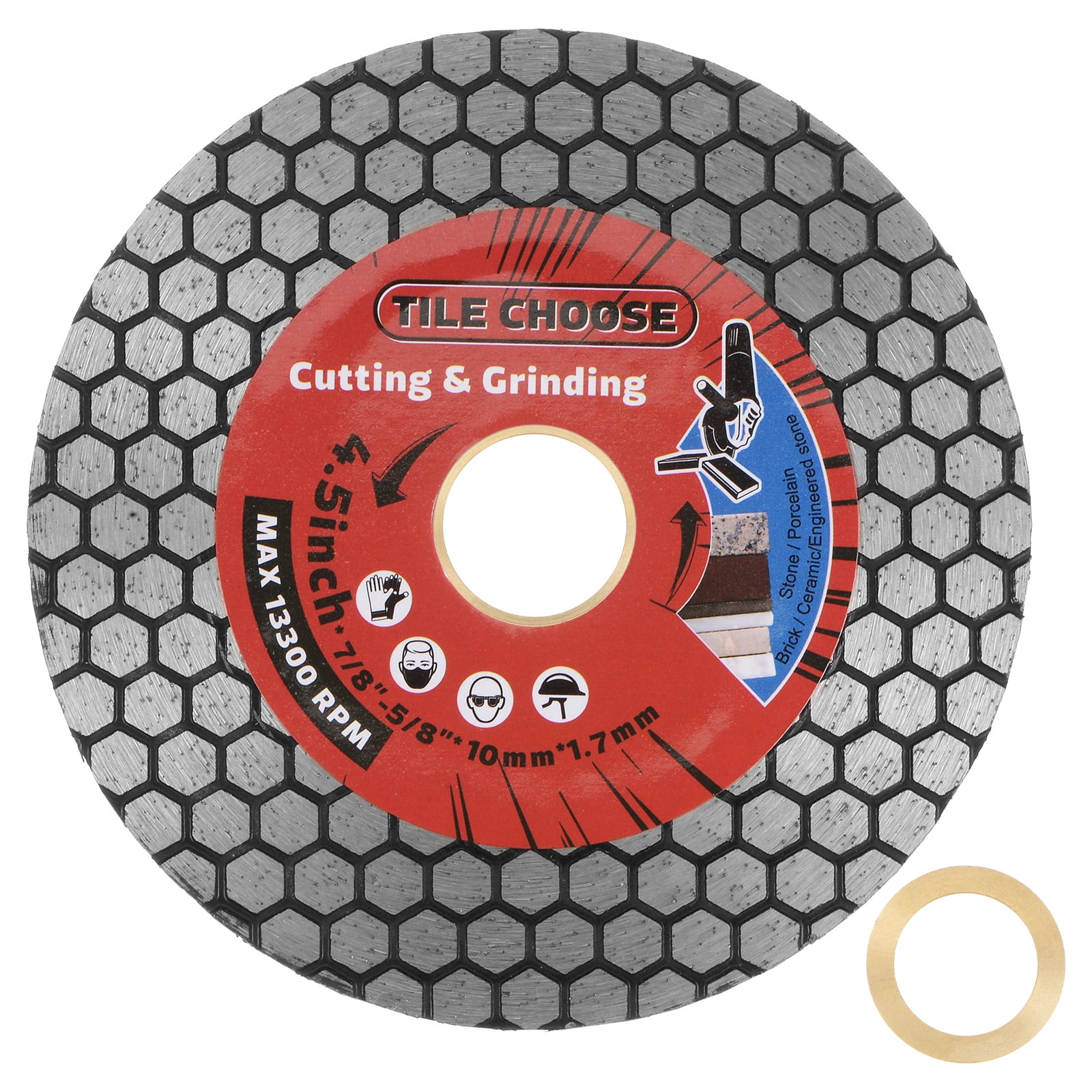 Uxcell Diamond Tile Saw Blade 4.5" Super Diamond Blade Tile Saw Blade