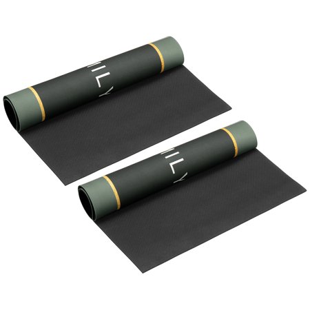 Uxcell Diatom Rubber Bath Mat 2Pcs, 15.7" x 24" Quick Dry Bathroom Rug Non Slip Mats for Kitchen Floors - Dark Grey