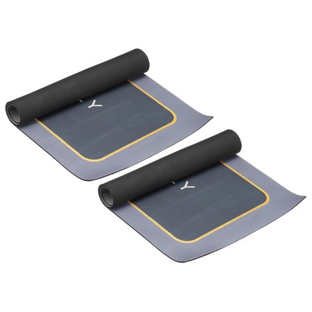 Uxcell Diatom Rubber Bath Mat 2Pcs, 15.7" x 24" Quick Dry Bathroom Rug Non Slip Mats for Kitchen Floors - Deep Blue