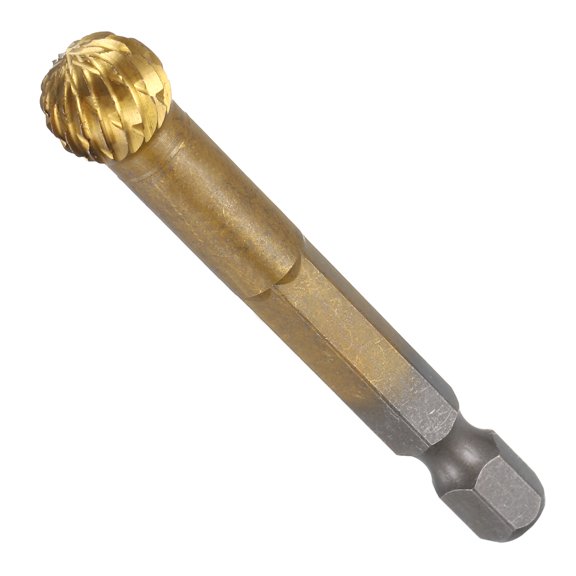 Uxcell Die Grinder Bits 1/4" Blade Diameter Cemented Carbide Double Cut Tapered Point Polished Rotary File Rasp - Adjust for Metal, Carving, Engraving, Wood, Grinding