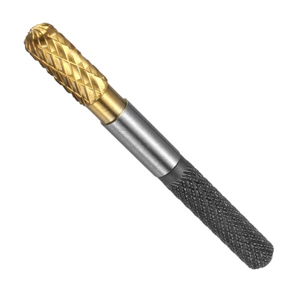 Uxcell Die Grinder Bits 1/4" Blade Diameter Cemented Carbide Double Cut Tapered Point Polished Rotary File Rasp - Adjust for Metal, Carving, Engraving, Wood, Grinding