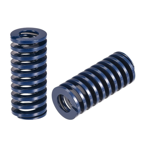 Uxcell Die Spring 2 Pack 20mm OD 45mm Long Spiral Stamping Light Load Compression Die Springs, Blue
