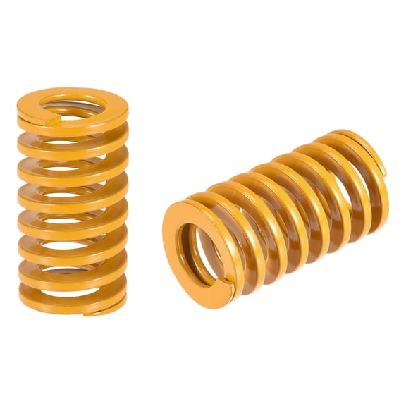 Uxcell Die Spring, 20mm OD 35mm Length 2 Pack Stamping Light Load Compression Yellow