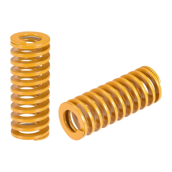 Uxcell Die Spring, 20mm OD 50mm Length 2 Pack Stamping Light Load Compression Yellow