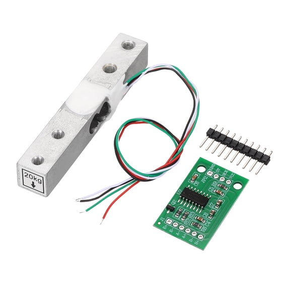 Uxcell Digital Load Cell Weight Sensor 20KG + HX711 Module Weighing Sensor 24 Bit Precision A/D Dual-Channel 20x33mm for DIY Portable Electronic Kitchen Scale Kit