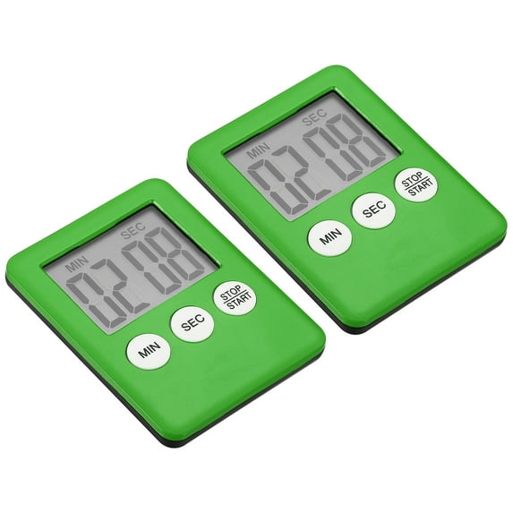 Uxcell Digital Timer,2pack Small Count Down/UP Clock with Magnetic,Kitchen Timer Green