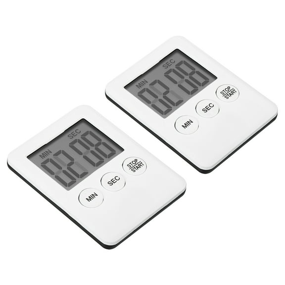 Uxcell Digital Timer,2pack Small Count Down/UP Clock with Magnetic,Kitchen Timer White