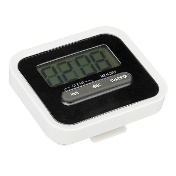 Uxcell Digital Timer, Small Count Down/ UP Clock with Magnetic, Big LCD Display Kitchen Timer Black