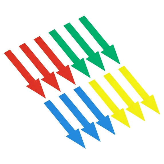 Uxcell Directional Arrow Sticker, 24 Pack Self Adhesive Decal, Red/Green/Blue/Yellow