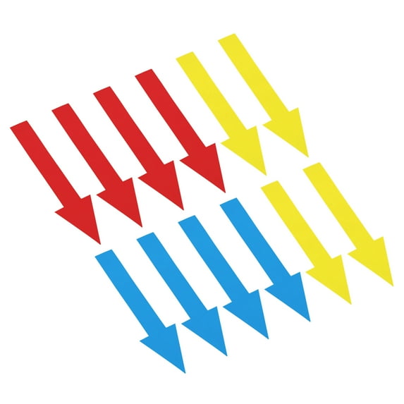 Uxcell Directional Arrow Sticker, 36 Pack Removable Self Adhesive, Red/Blue/Yellow