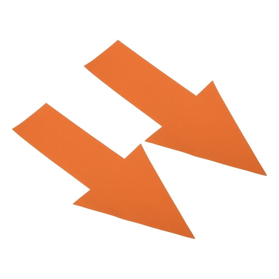 Uxcell Directional Arrow Sticker, 8" Arrow Removable Adhesive Decals for Wall Floor Marking, Orange, 20Pack