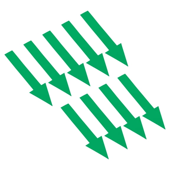 Uxcell Directional Arrow Sticker, 9 Pack Removable Self Adhesive Waterproof for Road Instructions, Green
