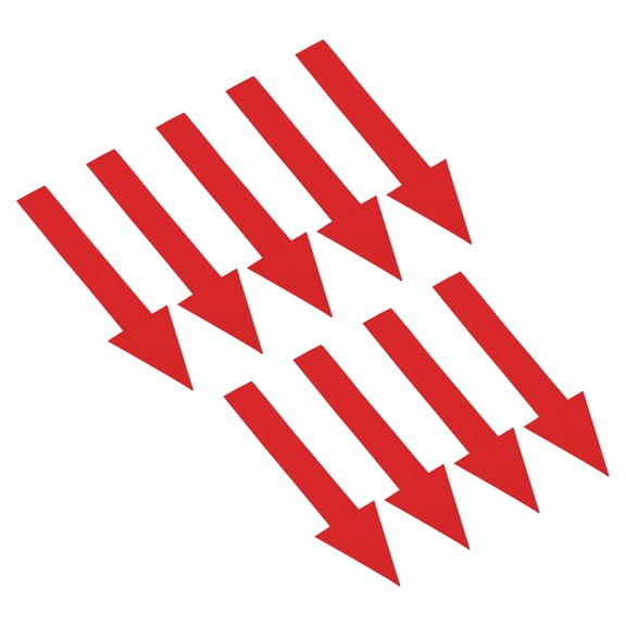 Uxcell Directional Arrow Sticker, 9 Pack Removable Self Adhesive Waterproof for Road Instructions, Red