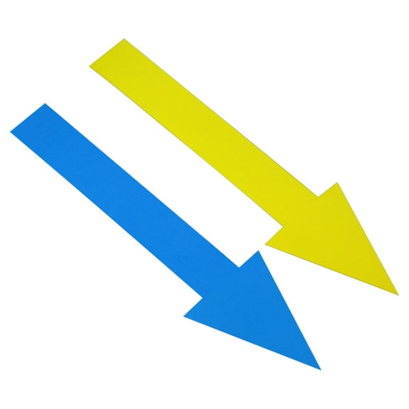 Uxcell Directional Arrow Sticker Self Adhesive Floor Decal Wall Sign Blue/Yellow 20 Pack