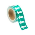 thumbnail image 1 of Uxcell Directional Pipe Flow Arrow Adhesive Tape 2"x65' Pipe Identification Marking Labels White/Green, 1 of 6