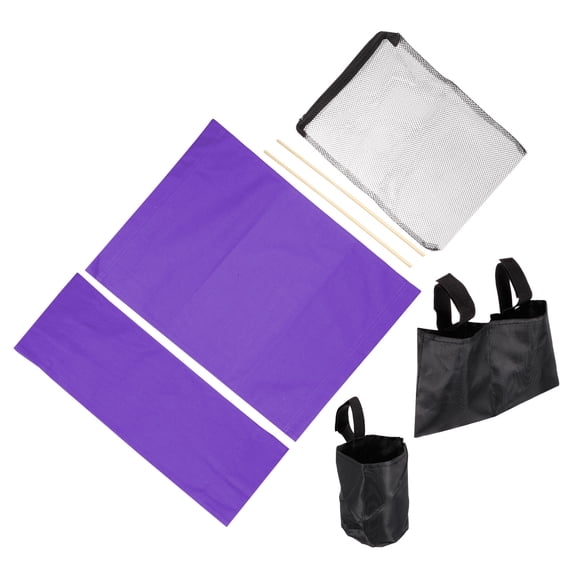 Uxcell Director Chair Accessories Set 5in1 Canvas Replacement Kit, Purple