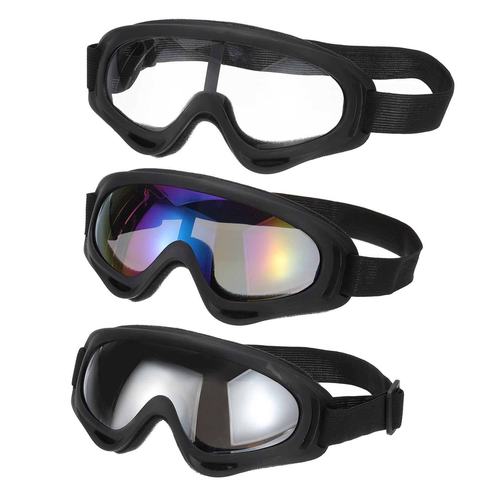 Uxcell Dirt Bike Goggles, 3 Pcs Motorcycle Goggles ATV Goggles Ski  display picture 1
