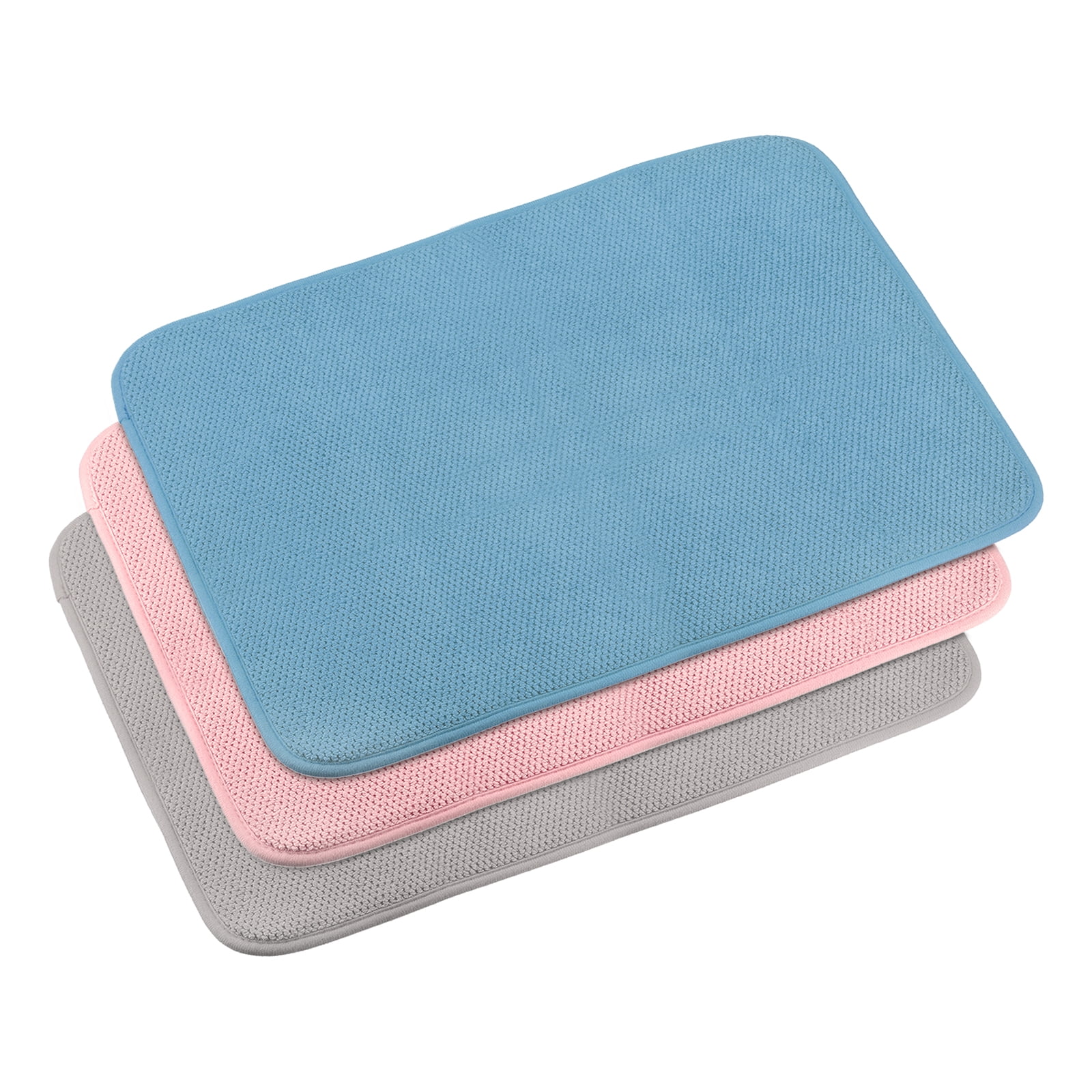 Unique Bargains Dish Drying Mat, Microfiber Dish Draining Mat for Kitchen  Countertop-Pink