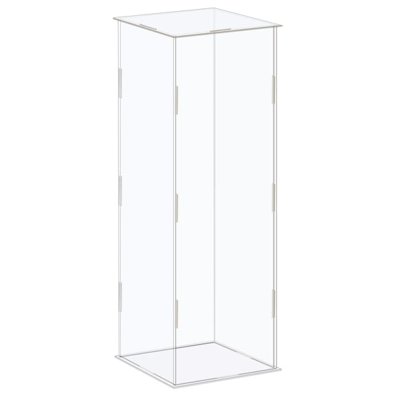 Uxcell Display Case Box Acrylic Box Transparent Dustproof Protection Showcase 11x11x31cm for Collectibles