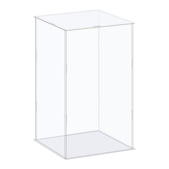 Uxcell Display Case Box Acrylic Box Transparent Dustproof Protection Showcase 16x16x26cm for Collectibles