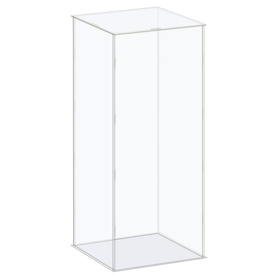 Uxcell Display Case Box Acrylic Box Transparent Dustproof Protection Showcase 16x16x41cm for Collectibles