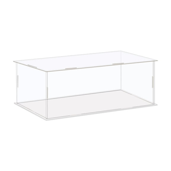 Uxcell Display Case Box Acrylic Box Transparent Dustproof Protection Showcase 21x11x11cm for Collectibles