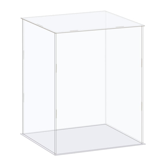 Uxcell Display Case Box Acrylic Box Transparent Dustproof Protection Showcase 21x16x26cm for Collectibles