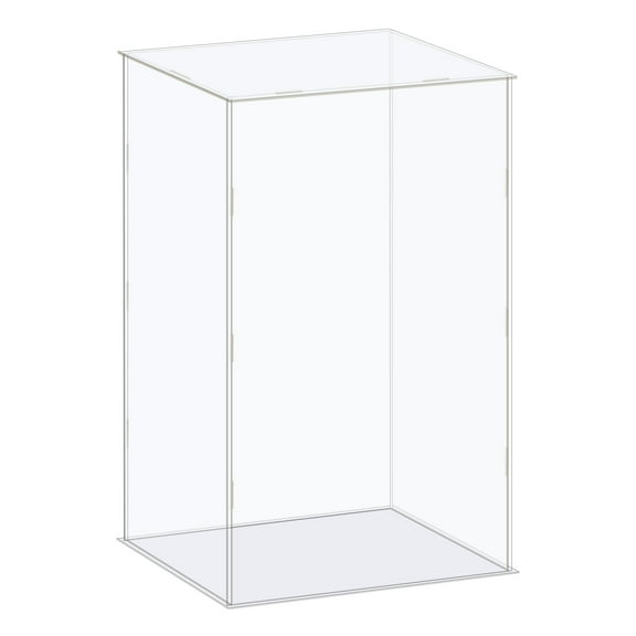 Uxcell Display Case Box Acrylic Box Transparent Dustproof Protection Showcase 21x16x36cm for Collectibles