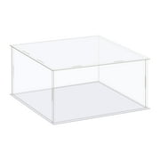 Uxcell Display Case Box Acrylic Box Transparent Dustproof Protection Showcase 21x21x11cm for Collectibles