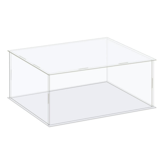 Uxcell Display Case Box Acrylic Box Transparent Dustproof Protection Showcase 26x21x11cm for Collectibles