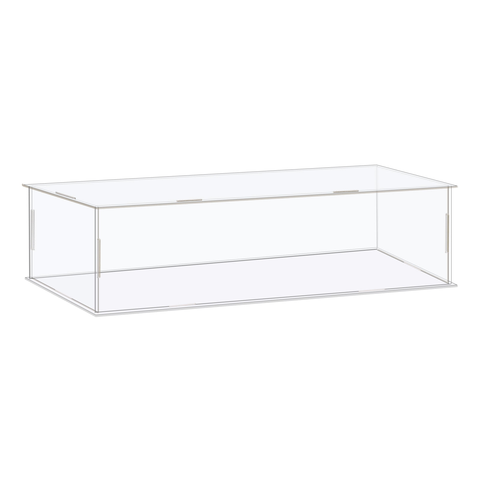 Uxcell Display Case Box Acrylic Box Transparent Dustproof Protection ...