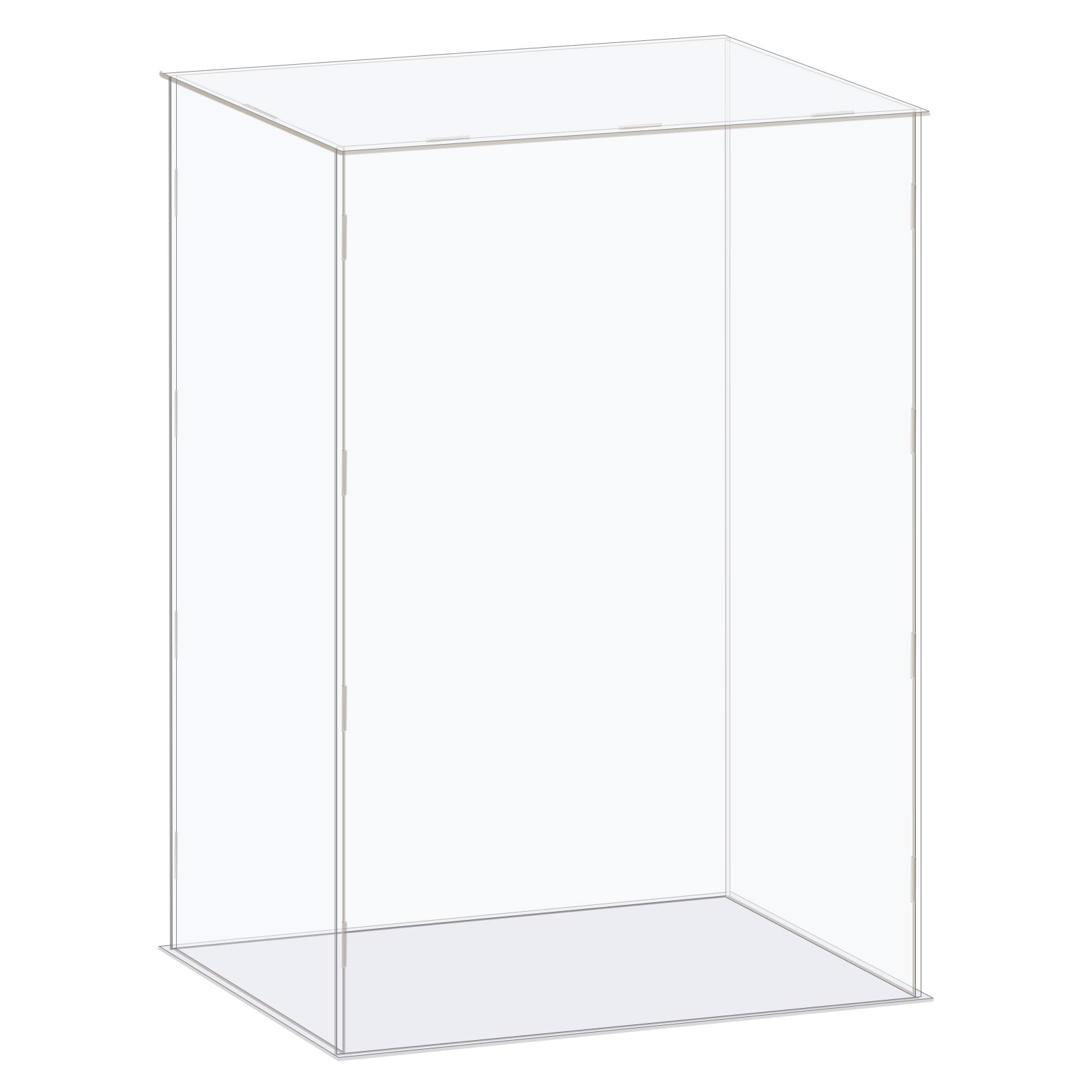 Uxcell Display Case Box Acrylic Box Transparent Dustproof Protection ...