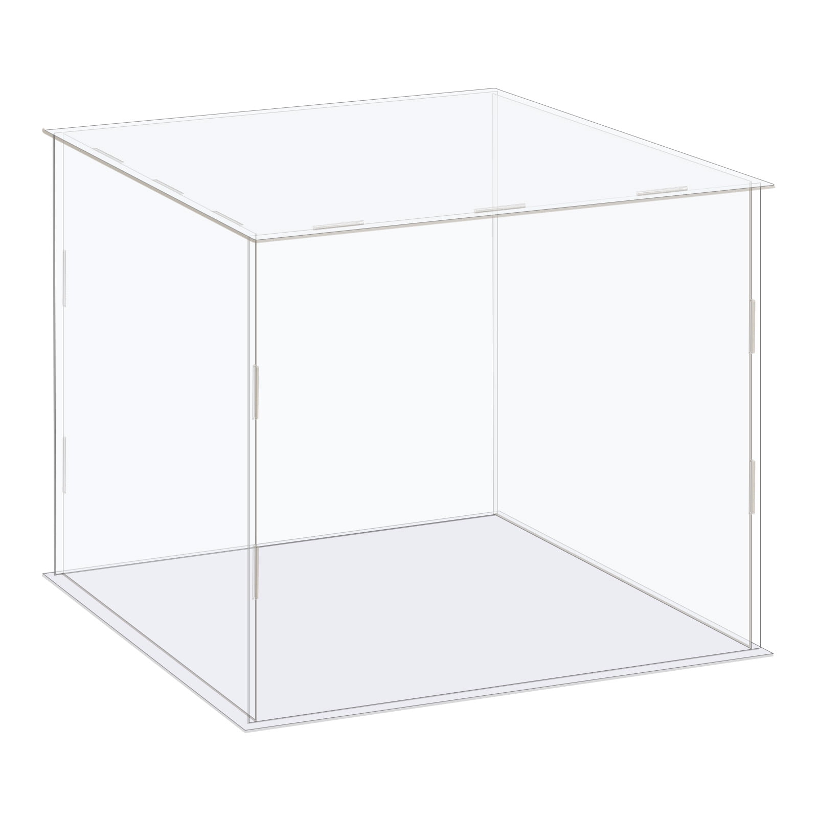 Uxcell Display Case Box Acrylic Box Transparent Dustproof Protection ...