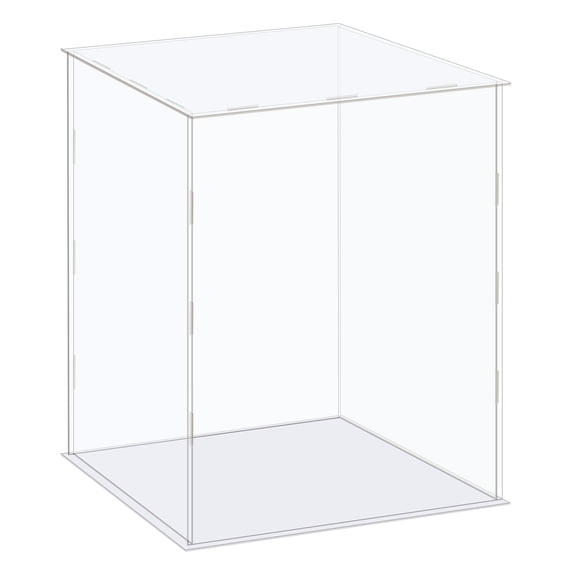 Uxcell Display Case Box Acrylic Box Transparent Dustproof Protection Showcase 31x31x36cm for Collectibles