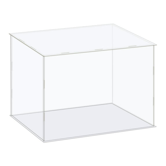 Uxcell Display Case Box Acrylic Box Transparent Dustproof Protection Showcase 36x26x26cm for Collectibles