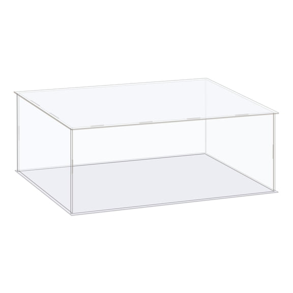 Uxcell Display Case Box Acrylic Box Transparent Dustproof Protection Showcase 16.1x10x6.3" for Collectibles