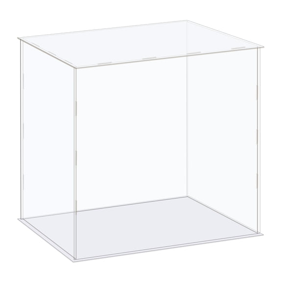 Uxcell Display Case Box Acrylic Box Dustproof Protection Showcase for Collectibles Storage 16.1x12.2x14.1 Inch