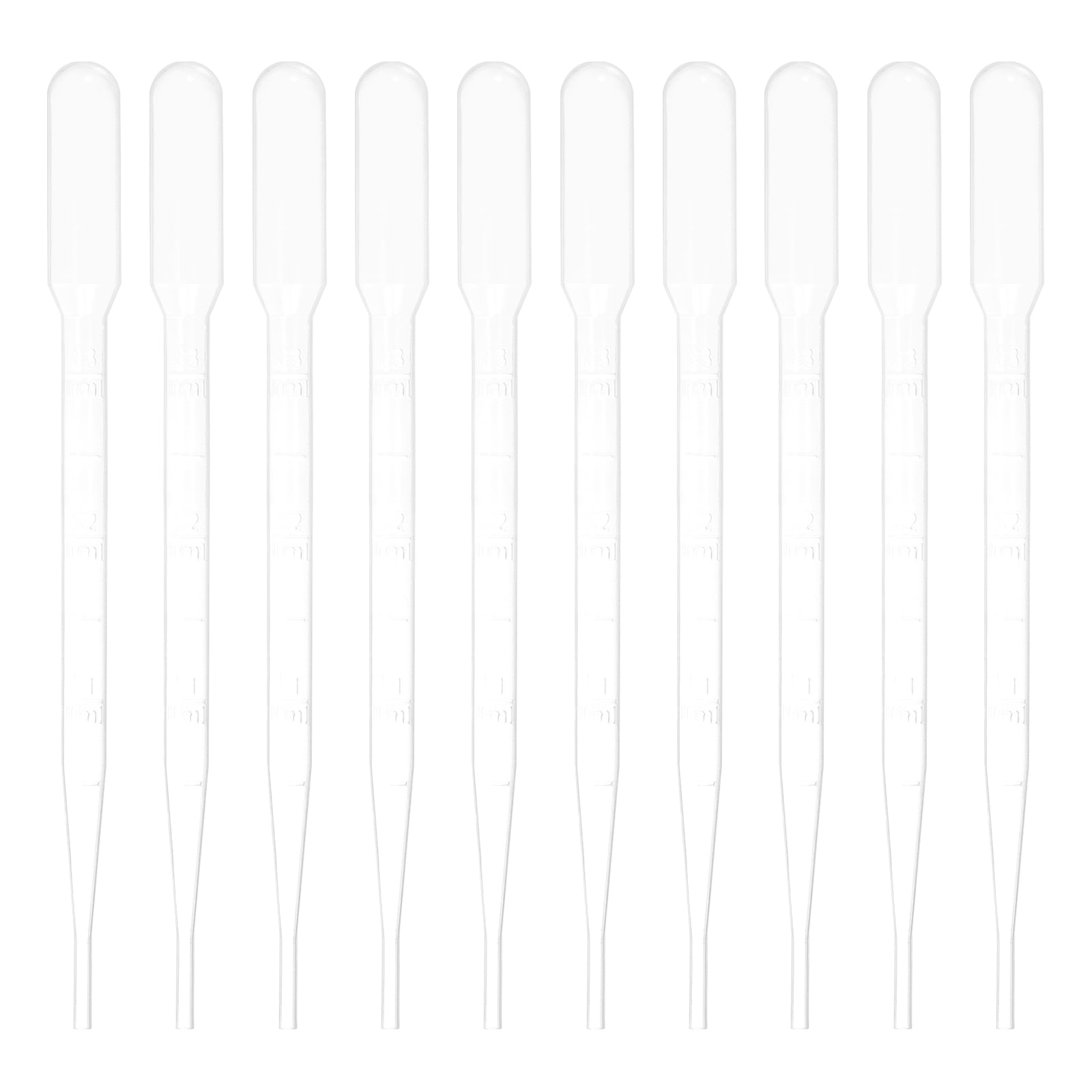 Uxcell Disposable Transfer Pipette, 100pcs 3ml LDPE Pipette Individually Wrapped for Transfer Liquid Clear
