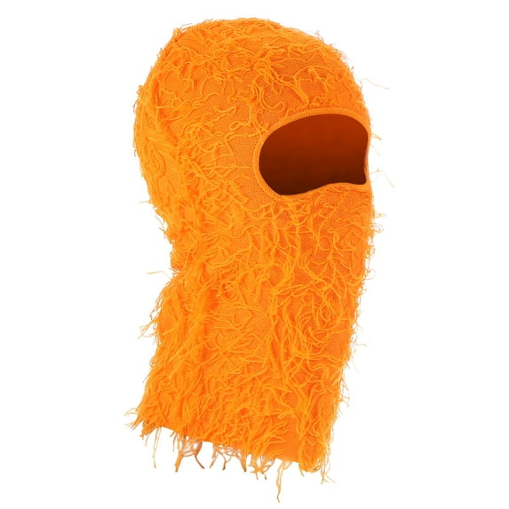 Uxcell Distressed Balaclava Ski Mask Camo Knitted Full Face Cover Orange
