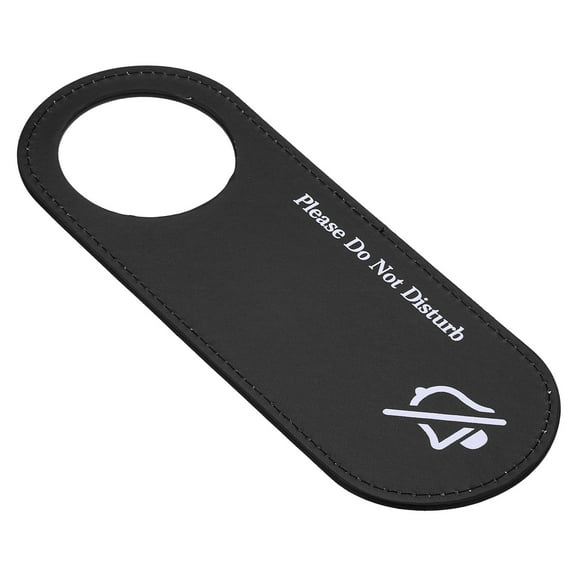 Uxcell Do Not Disturb on Front/Make Up Room on Back Door Hanger Sign Black