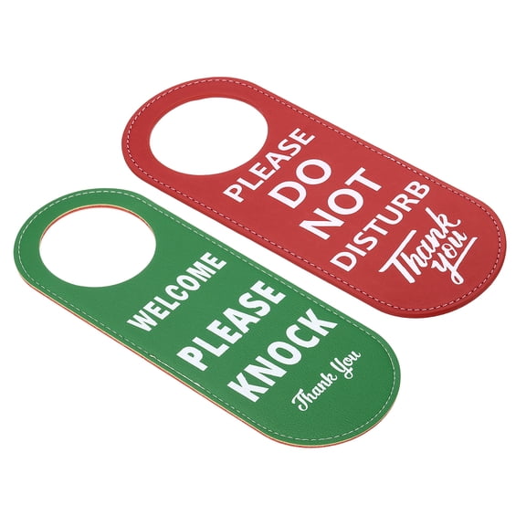 Uxcell Do Not Disturb on Front/Welcome Knock on Back Side Door Knob Privacy Sign Multicolor 2 Pack