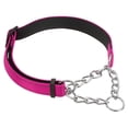 thumbnail image 1 of Uxcell Dog Chain Collars, No Pull Dog Collar Adjustable Reflective Nylon with Alloy Steel Chain, (L-24 Inch, Rose Red), 1 of 7