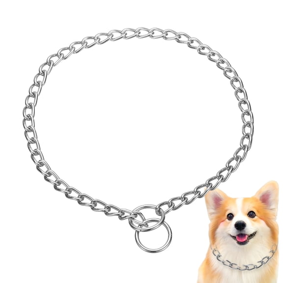 Uxcell Dog Chokers Collar, Chokers Chain for Dogs Metal Slip Link Training Heavy Duty Puppies Collars Adjustable 23.6in 3mm, (Silver)Intended for Small / Medium / Large Pet